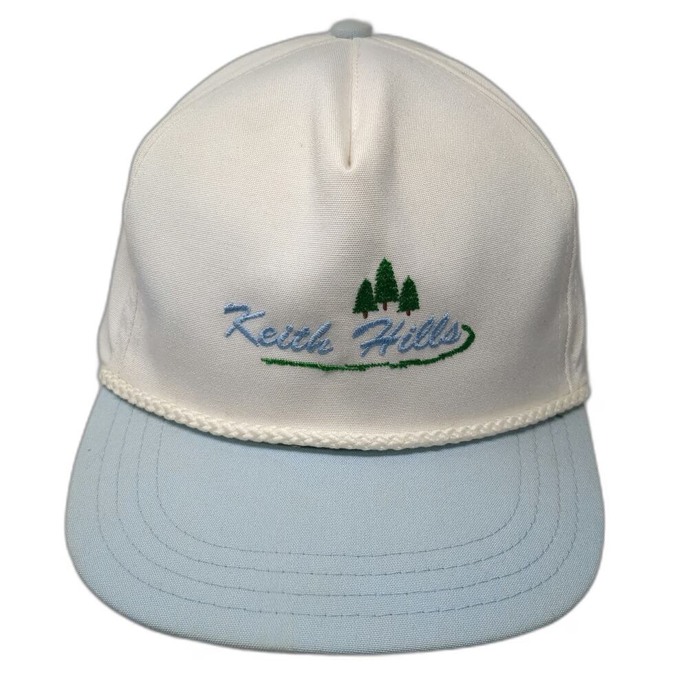 Town Talk 5 Panel White Hat One Size Keith Hills Golf Club Rope Made in USA